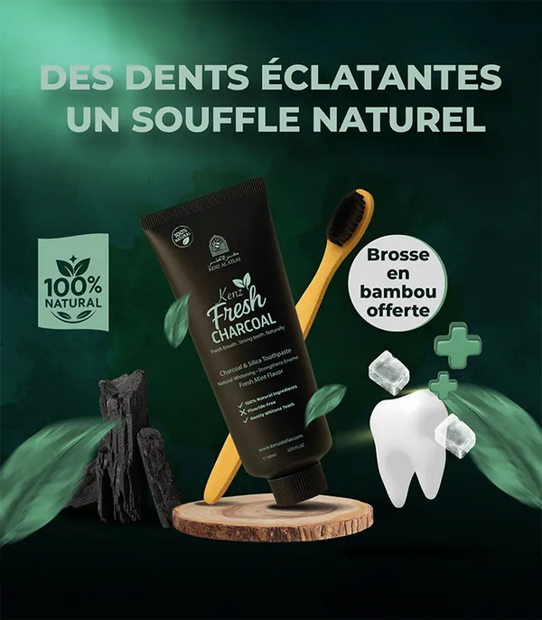 Kenz Fresh Charcoal – Dentifrice naturel au charbon & silice.